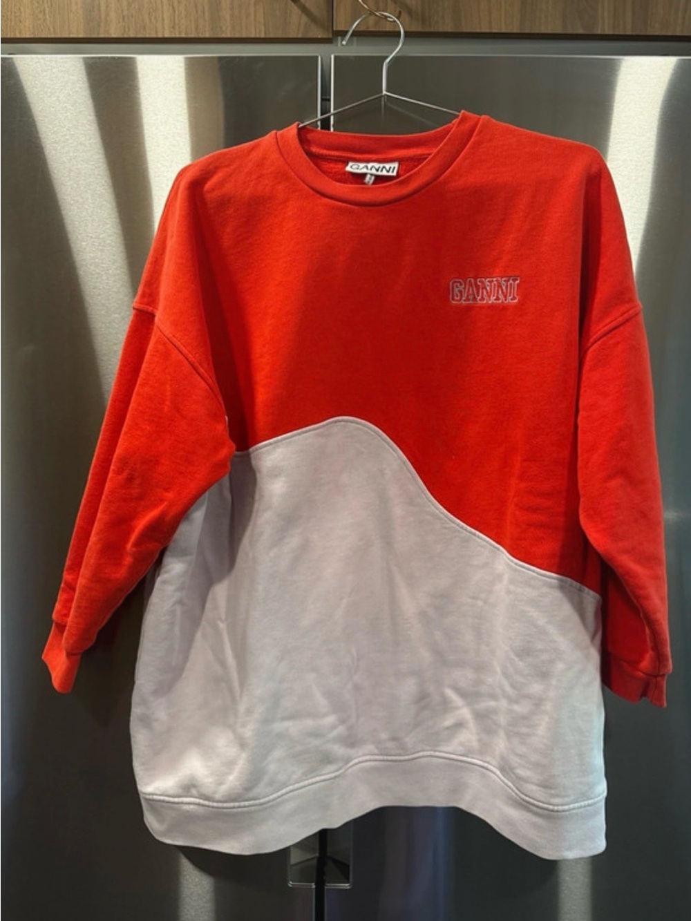 GANNI Wave colorblock sweatshirt